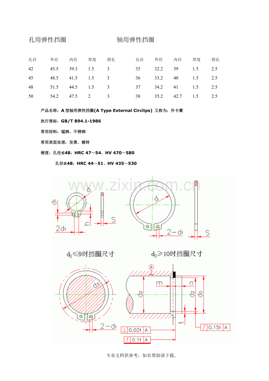 弹性挡圈规格尺寸标准.doc_第2页