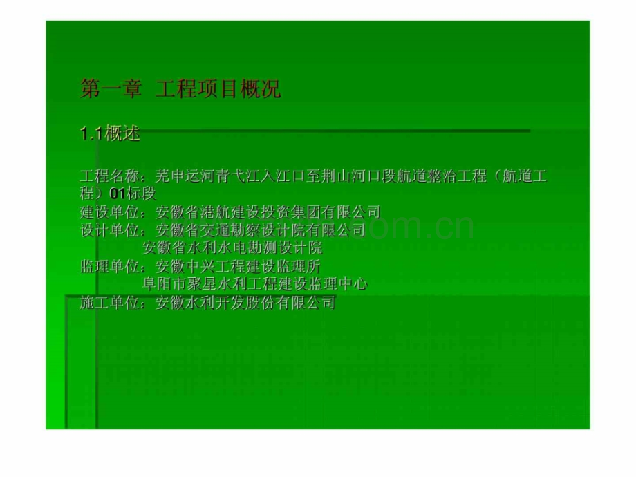 芜申运河青弋江入江口至荆山河口段航道整治工程航道工程01标段--集团级标准化工地创建计划.pptx_第1页