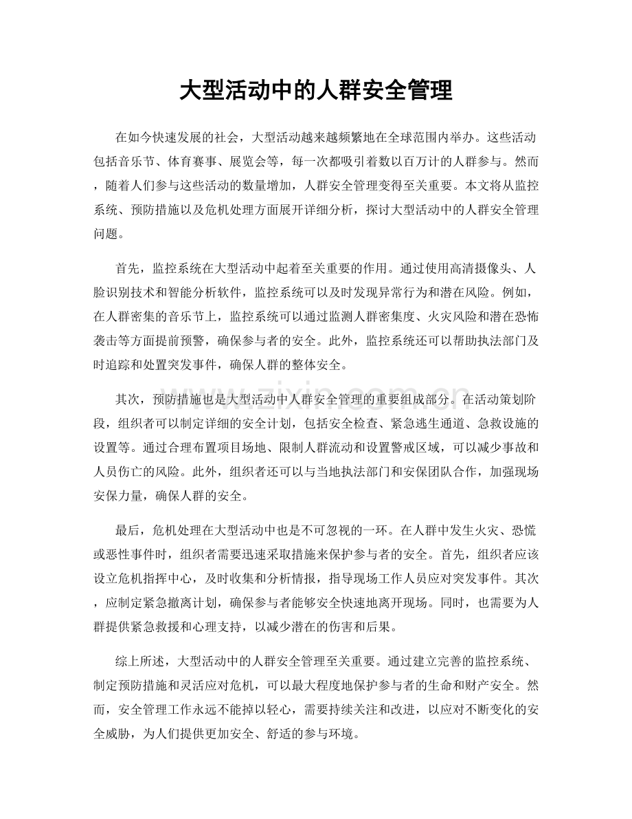 大型活动中的人群安全管理.docx_第1页