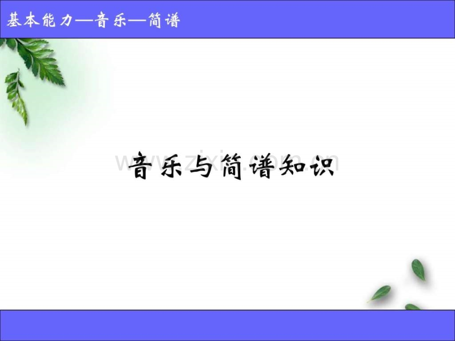 音乐和简谱知识.pptx_第1页