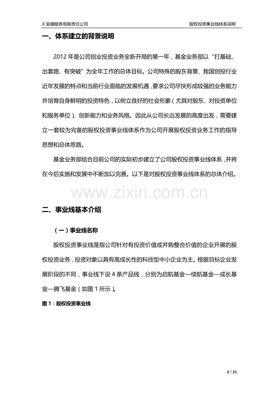 私募股权投资基金公司事业线体系说明.docx_第2页