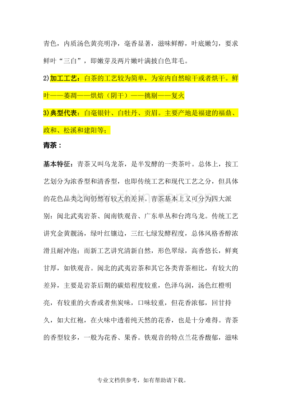 六大茶类的特点及加工工艺.doc_第2页