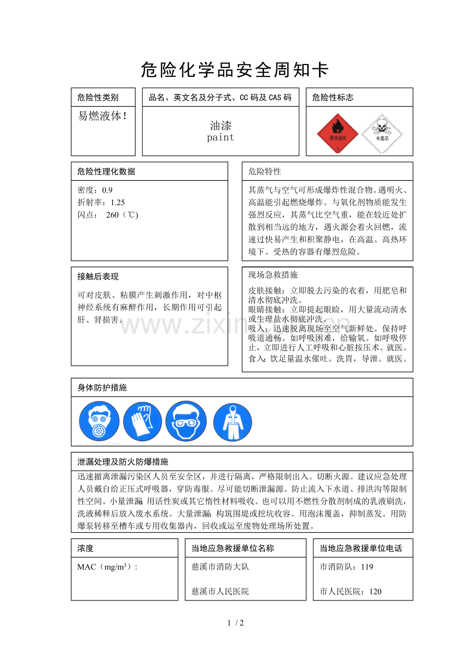 油漆安全周知卡.doc_第1页