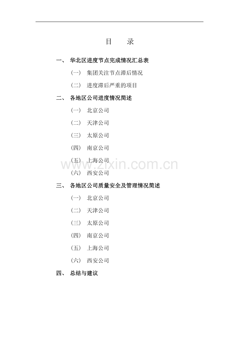 房地产公司工程检查报告模板模版.doc_第1页