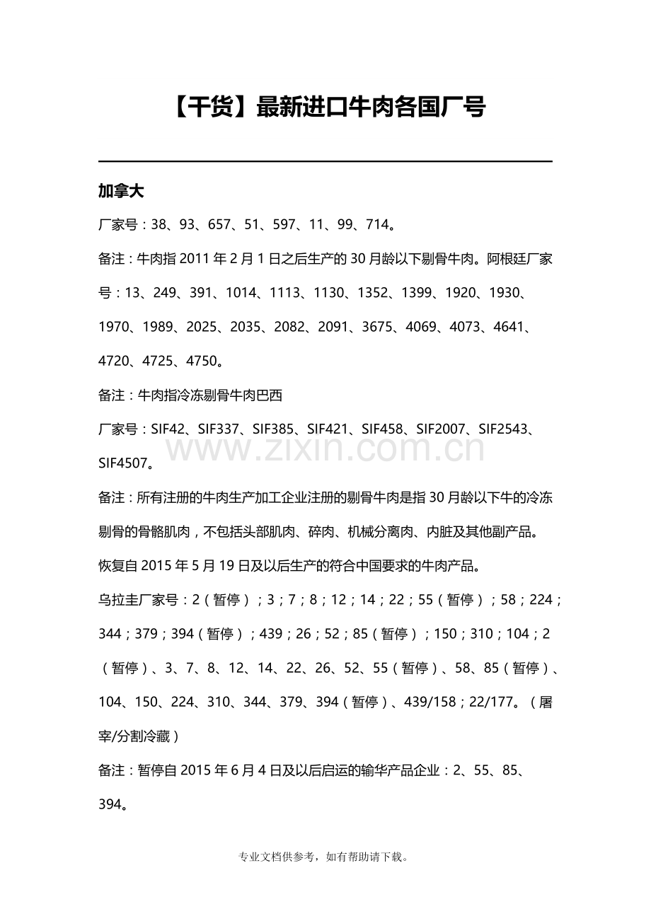 进口牛肉厂编干货.doc_第1页