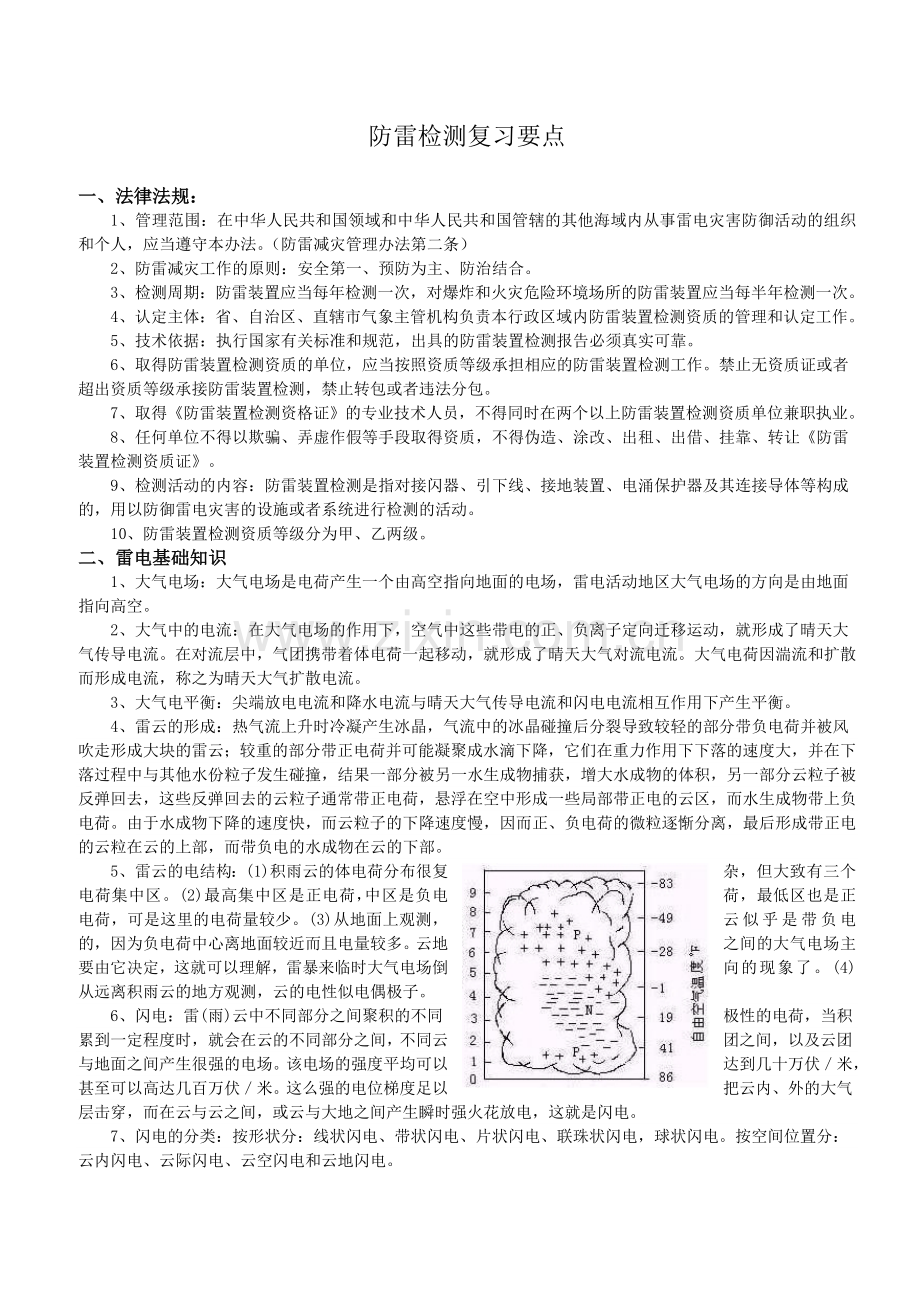防雷检测复习要点.doc_第1页