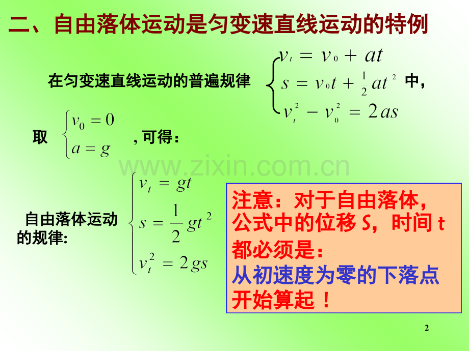 高一物理公式推导(课堂PPT).ppt_第2页