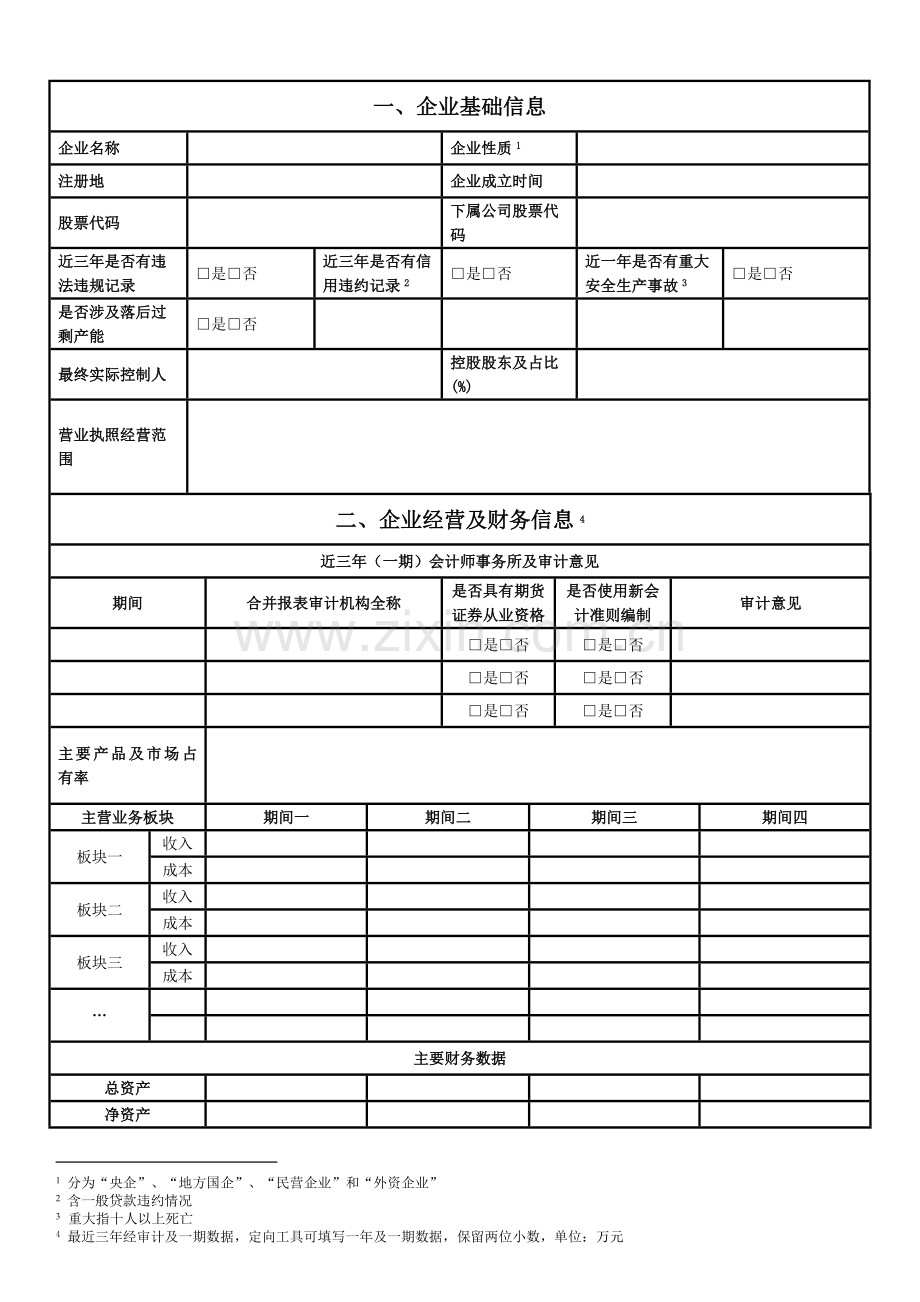 银行债务融资工具立项申请表模版.doc_第2页