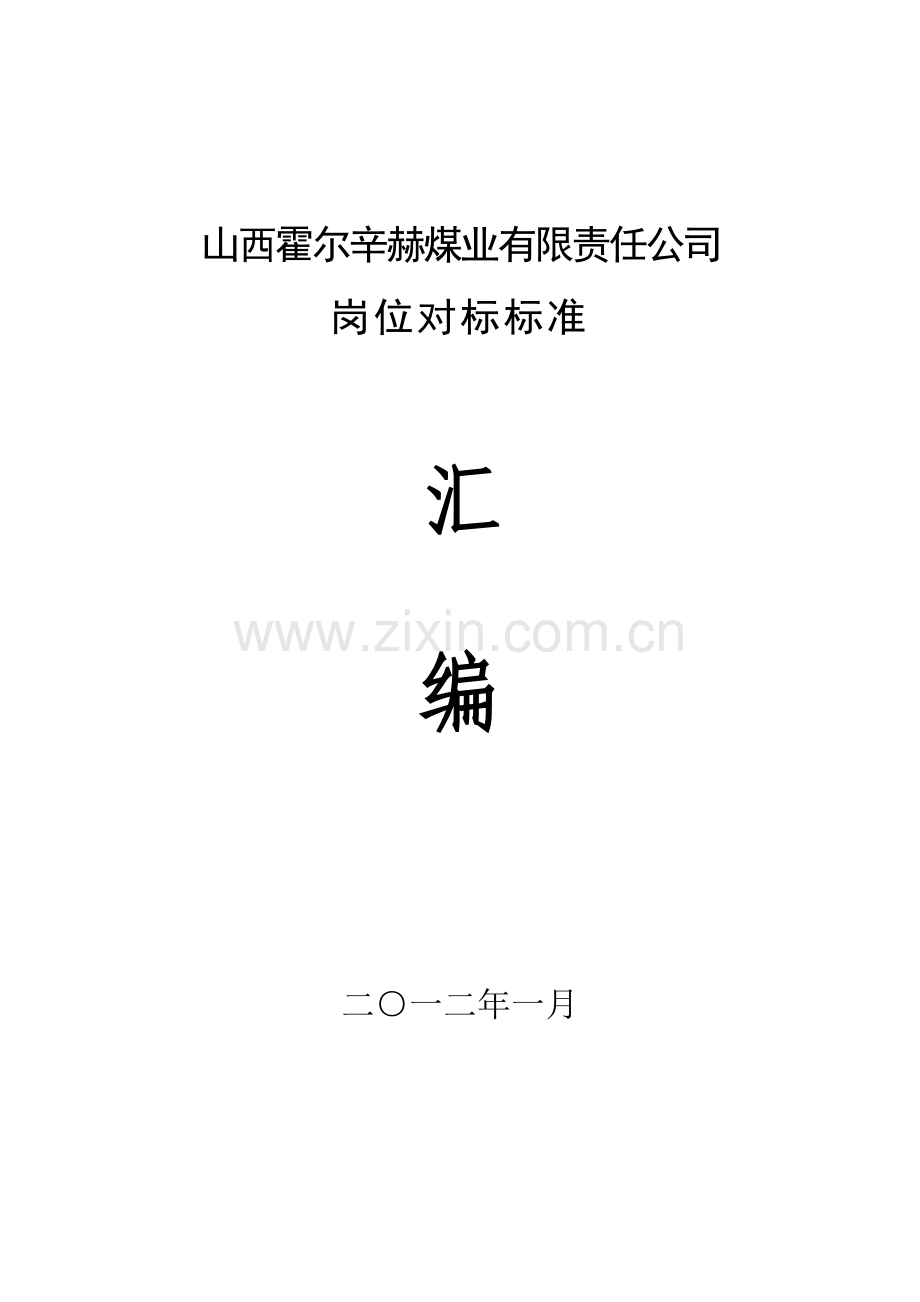 霍尔辛赫煤业岗位对标标准汇编—--技术、标准.doc_第1页