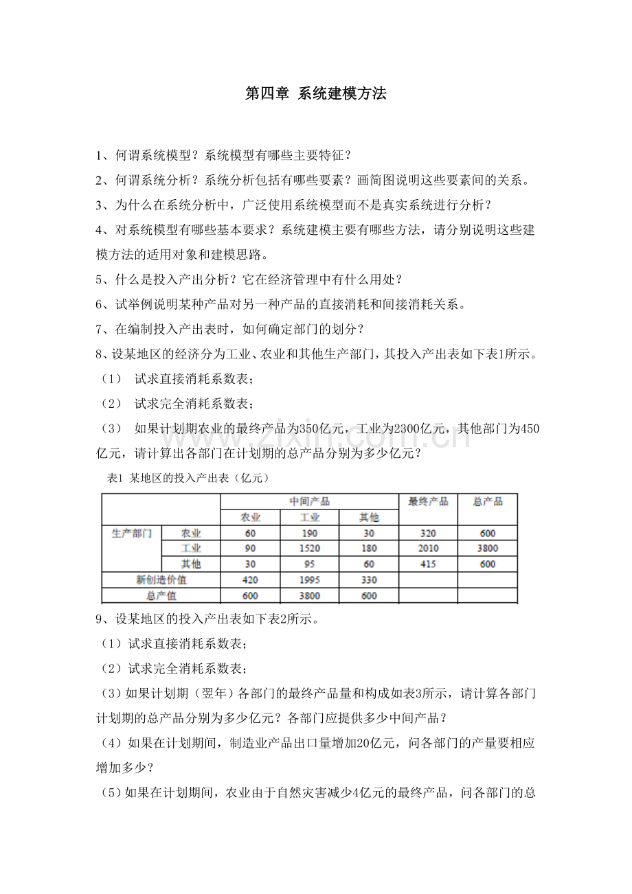 系统建模方法1何谓系统模型系统模型有哪些主要特征2.doc_第1页