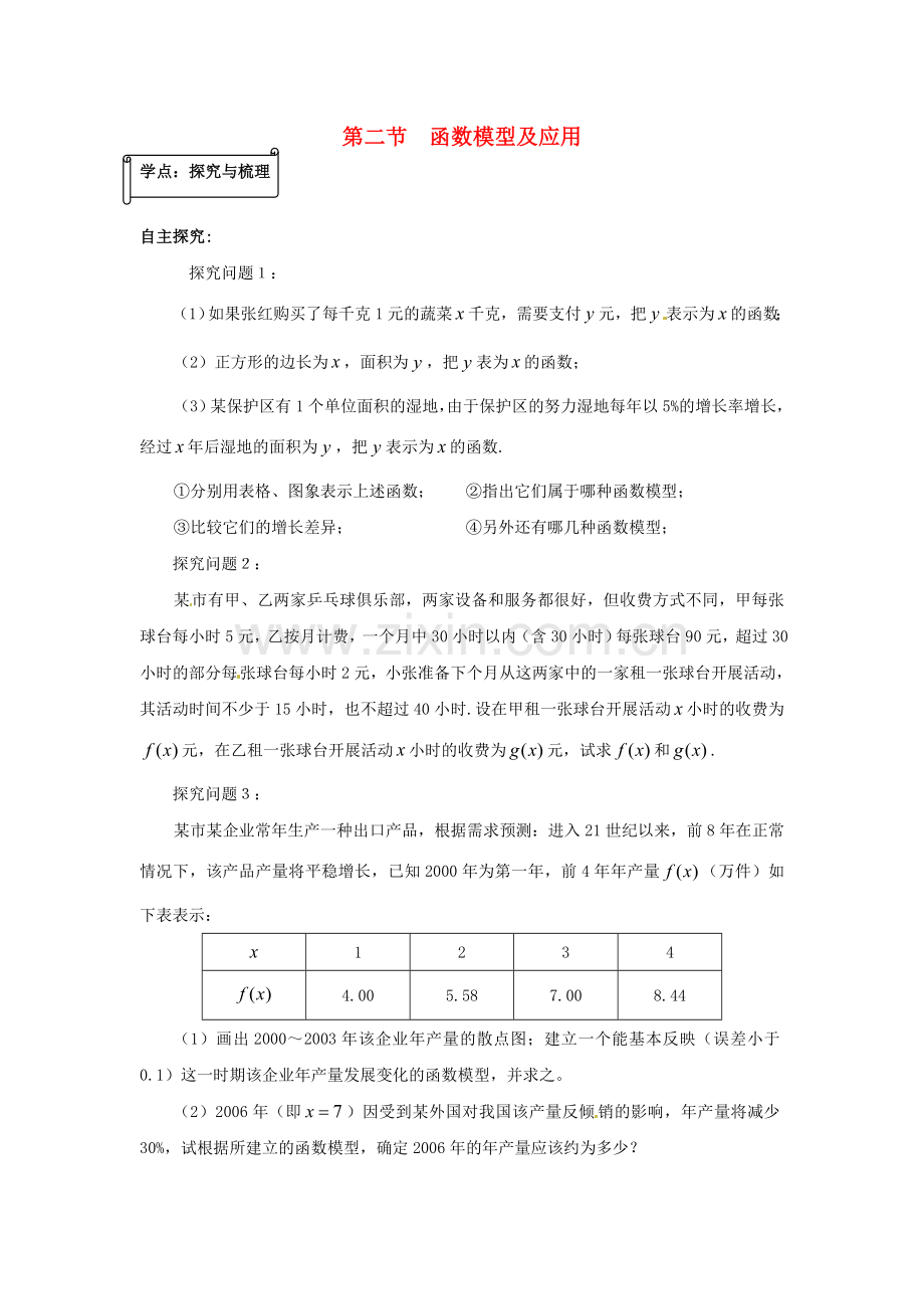 高中数学32函数模型及应用同步辅导新人教A版必修1.doc_第1页