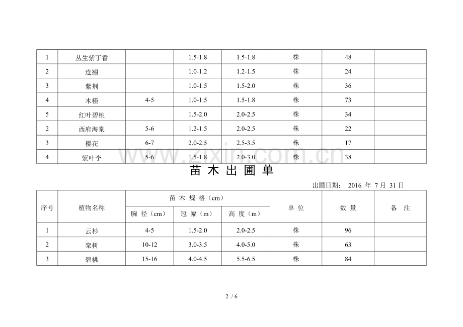 苗木出圃单.doc_第2页