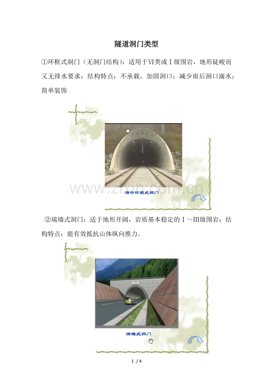 隧道洞门类型.doc_第1页