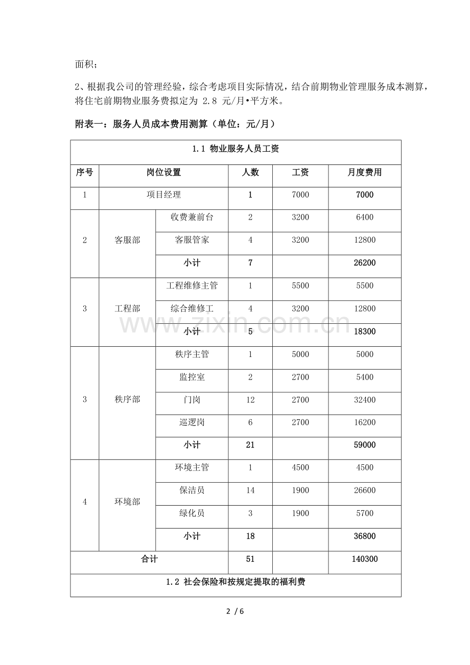 住宅前期物业管理服务成本测算.docx_第2页