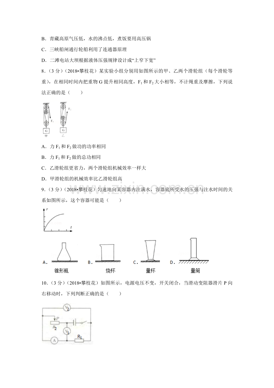 四川攀枝花中考物理试卷.doc_第2页