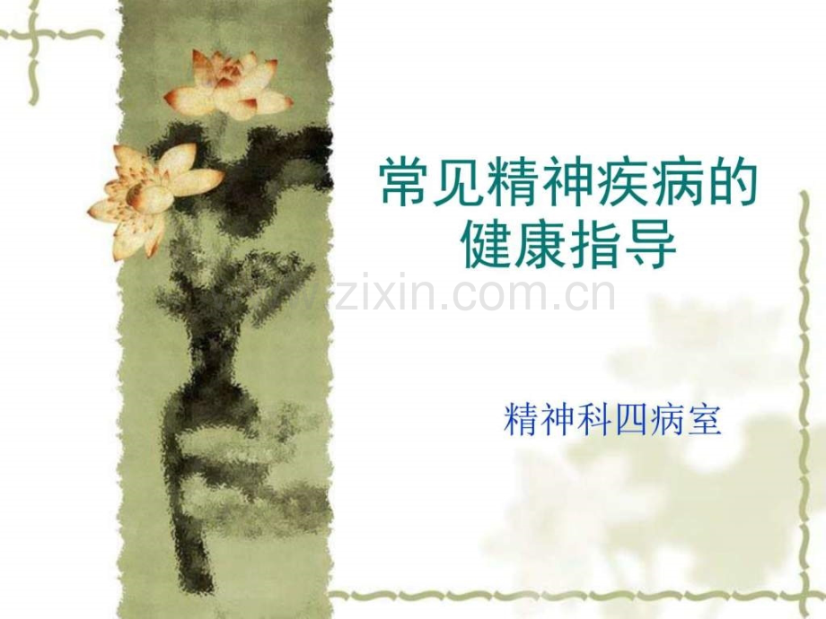 常见精神疾病的健康指导.pptx_第1页