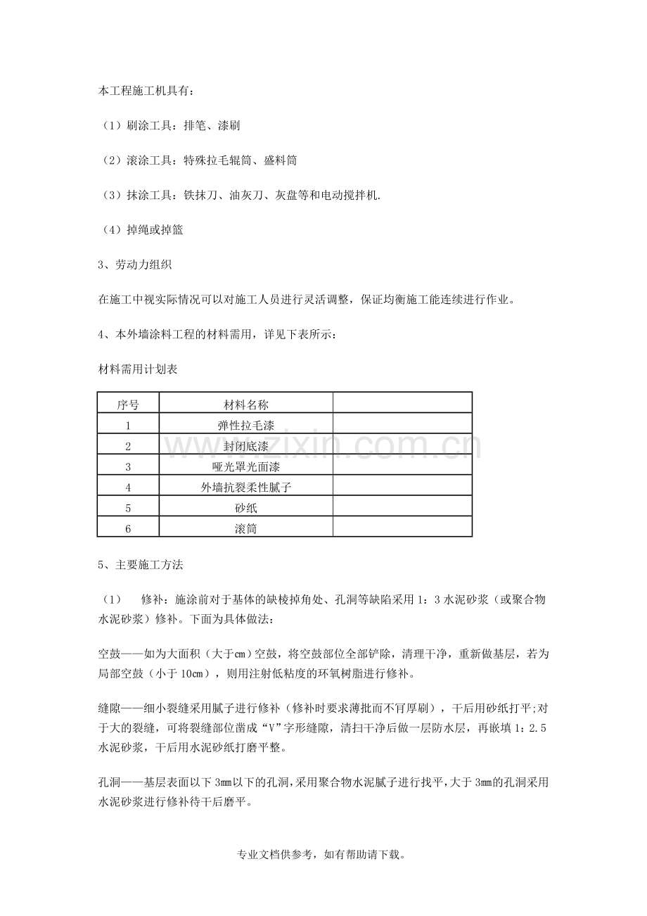 弹性拉毛漆施工方案.doc_第2页