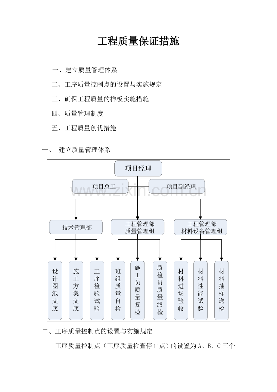 燃气工程质量保证措施措施.doc_第1页