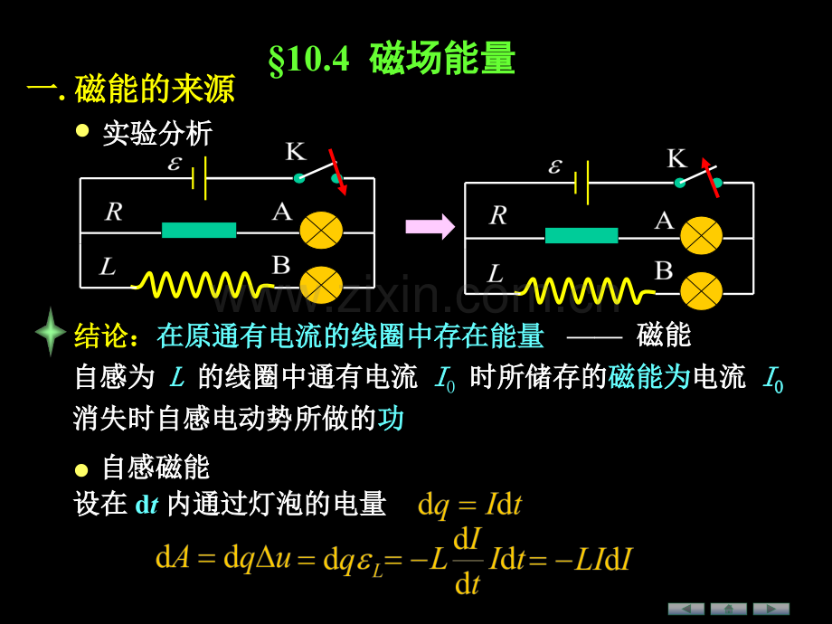 大学物理wxlCH104磁场能量解读.pptx_第1页