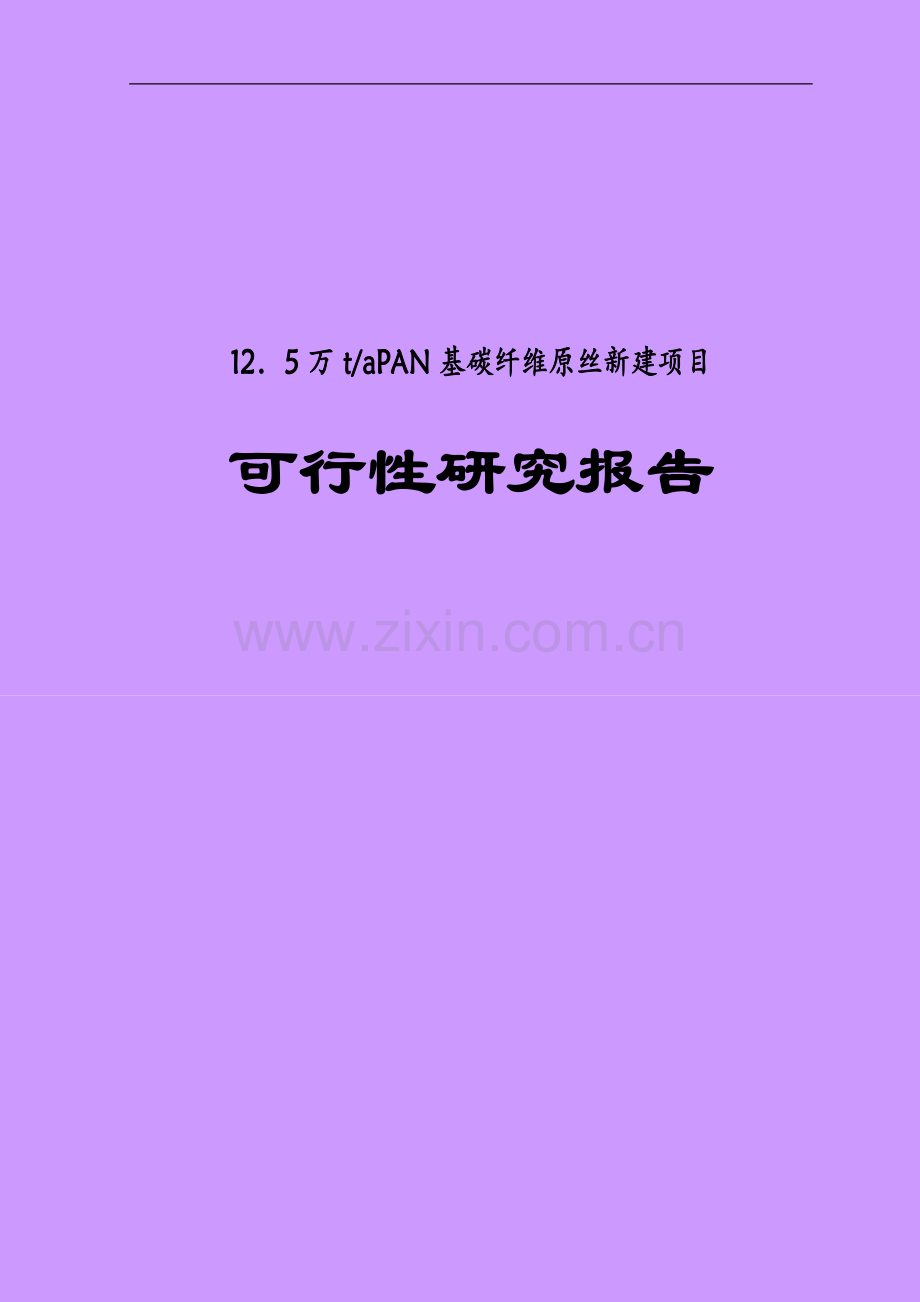 年产12万吨pan基碳纤维原丝项目申请立项可研报告.doc_第1页