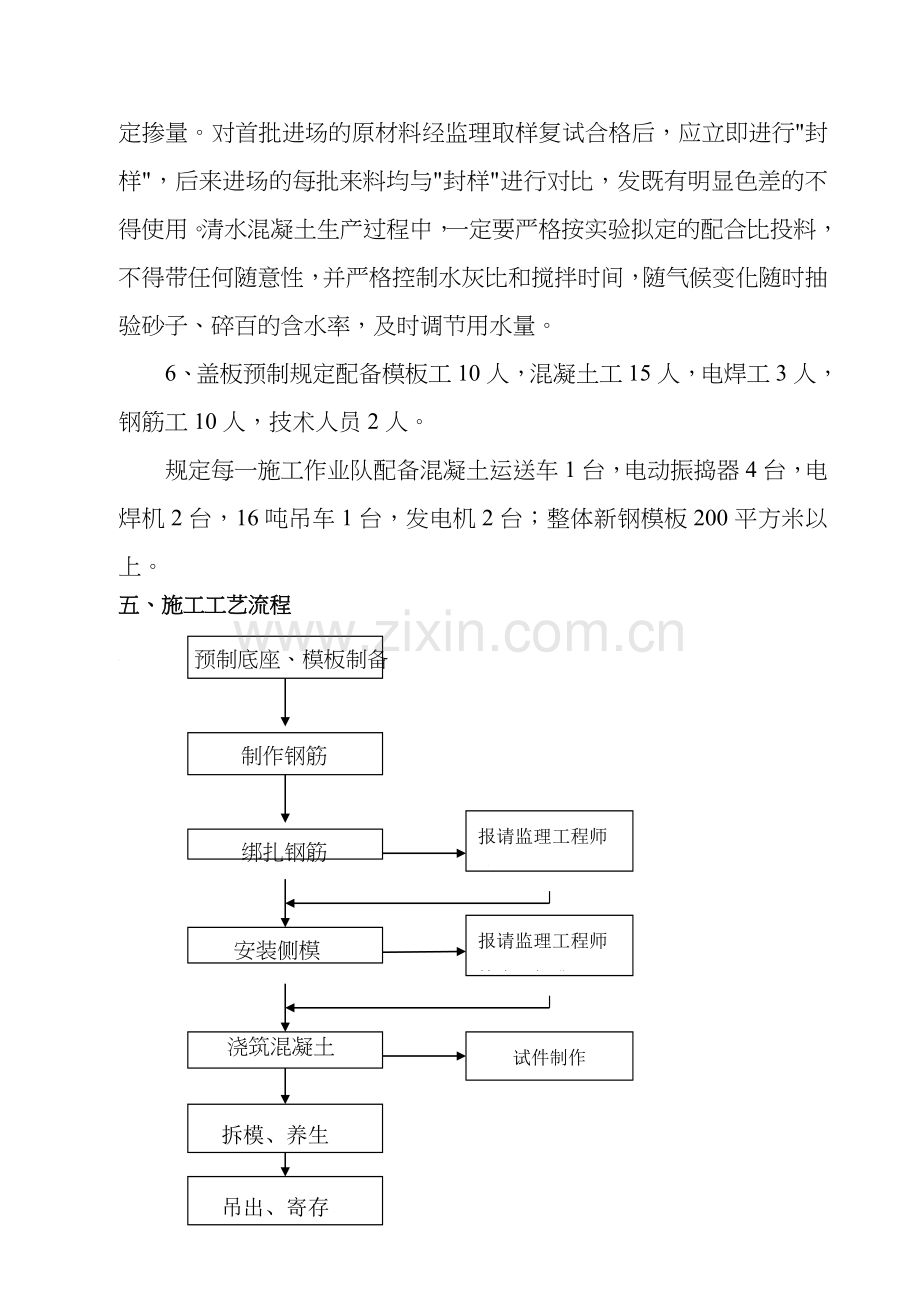 钢筋混凝土盖板预制安装的施工工法.doc_第2页