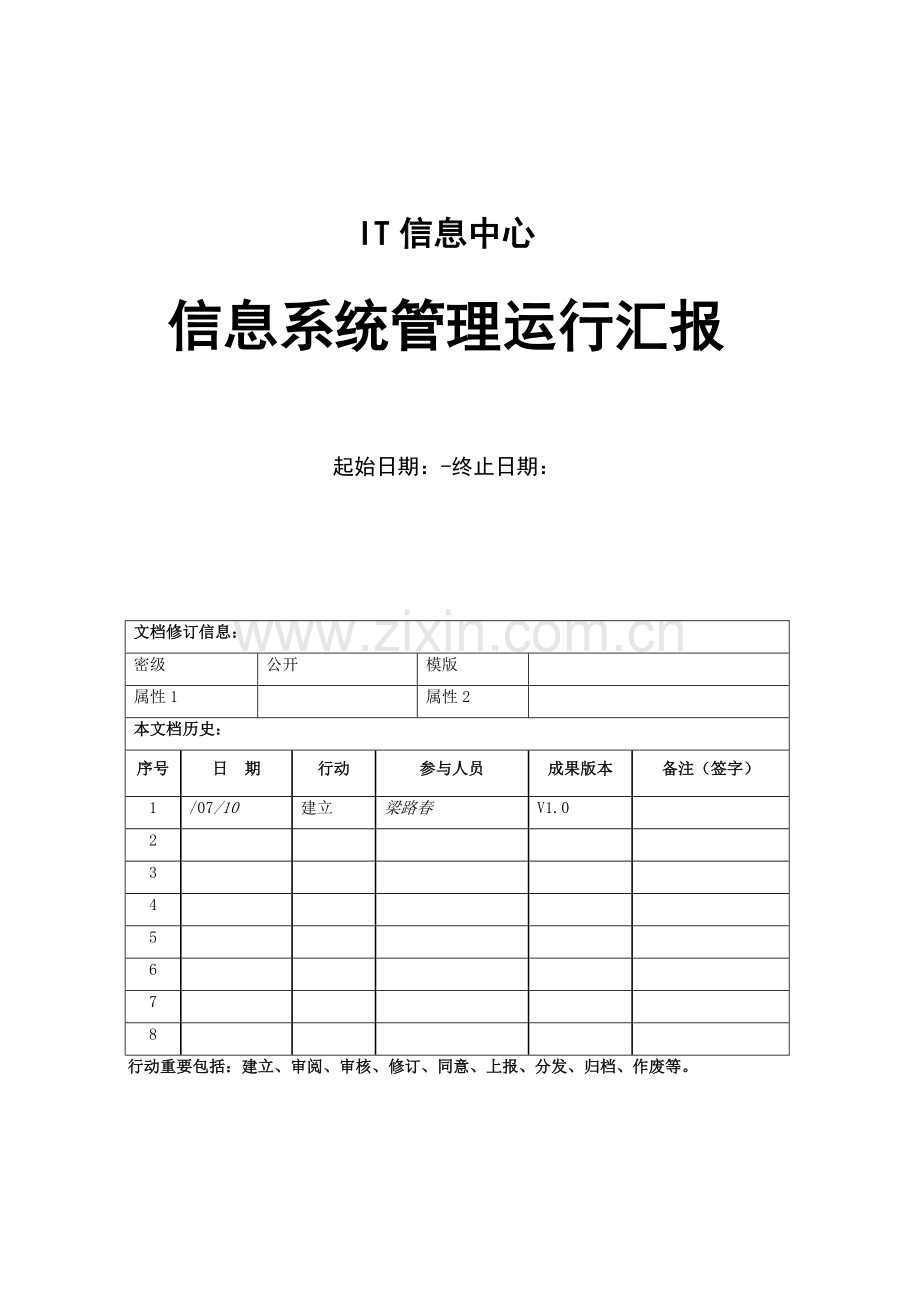 IT信息中心系统运行维护报告剖析.doc_第1页