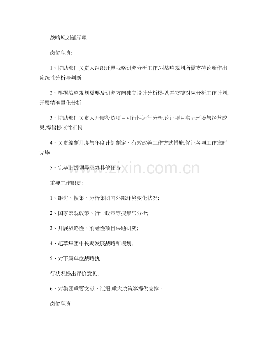 战略规划部经理职责说明讲解.doc_第1页