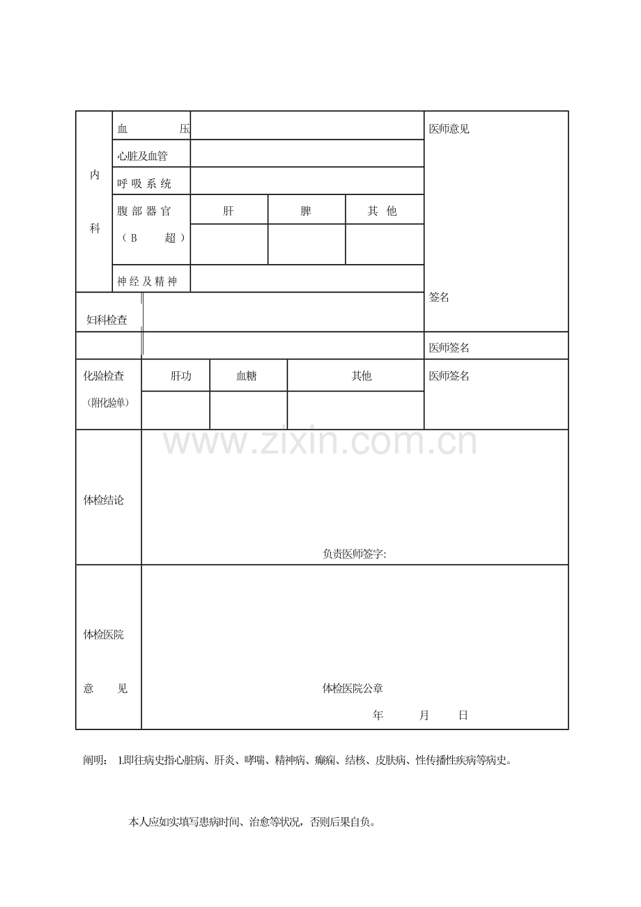 2023年黑江江省申请教师资格人员体检表.doc_第2页
