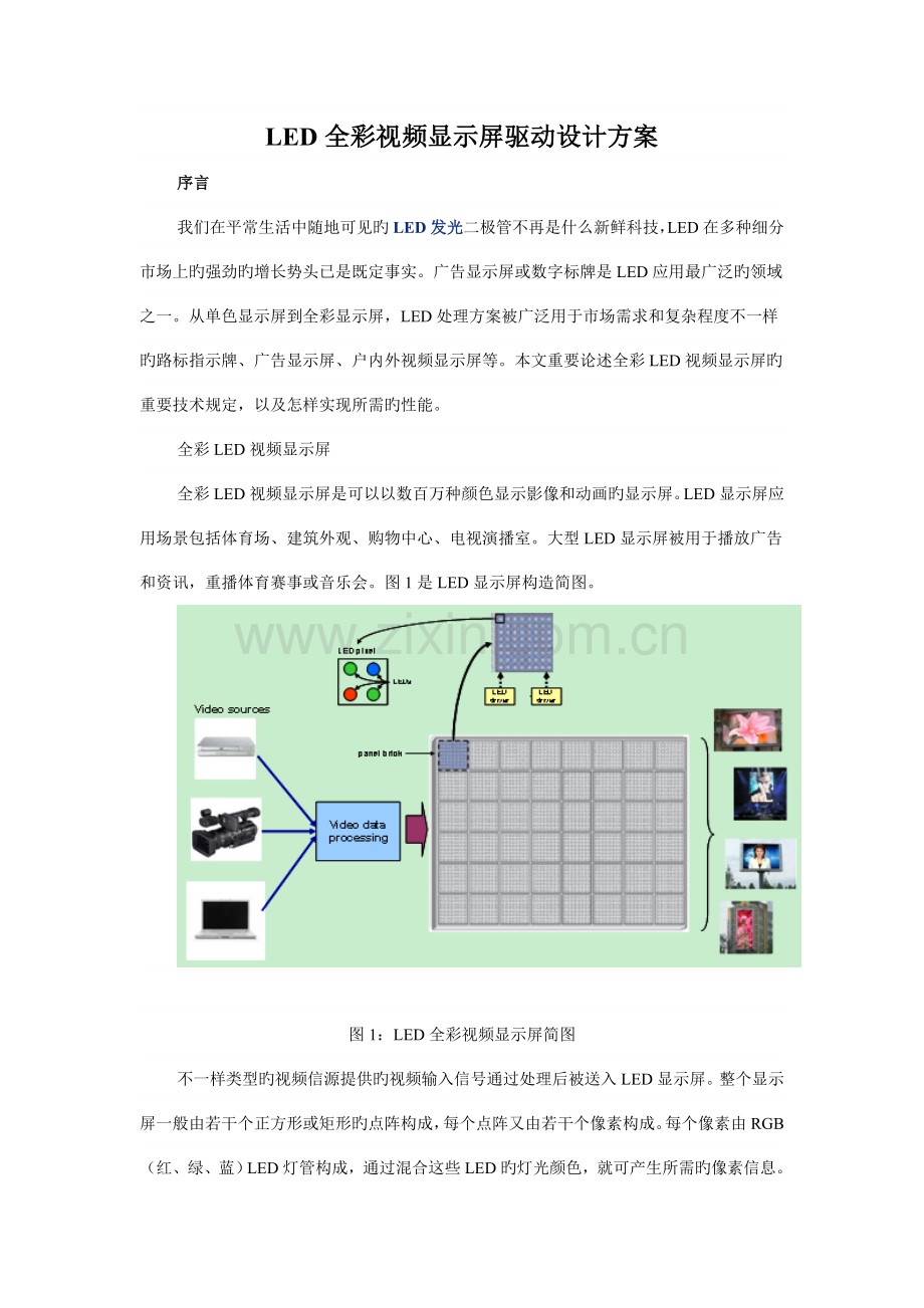 LED全彩视频显示屏驱动设计方案.doc_第1页