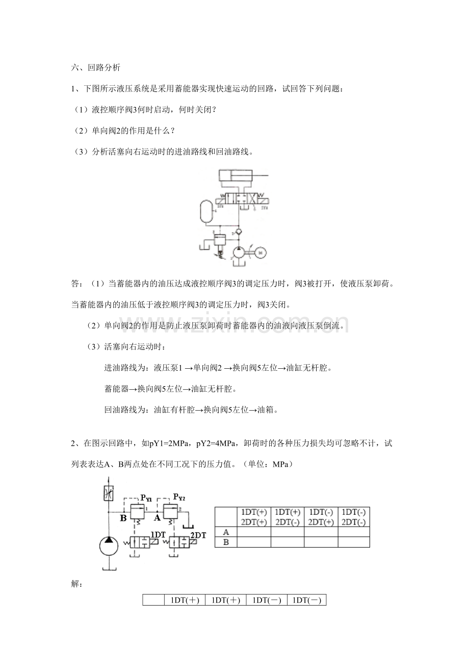 2023年液压回路分析总题库.doc_第1页
