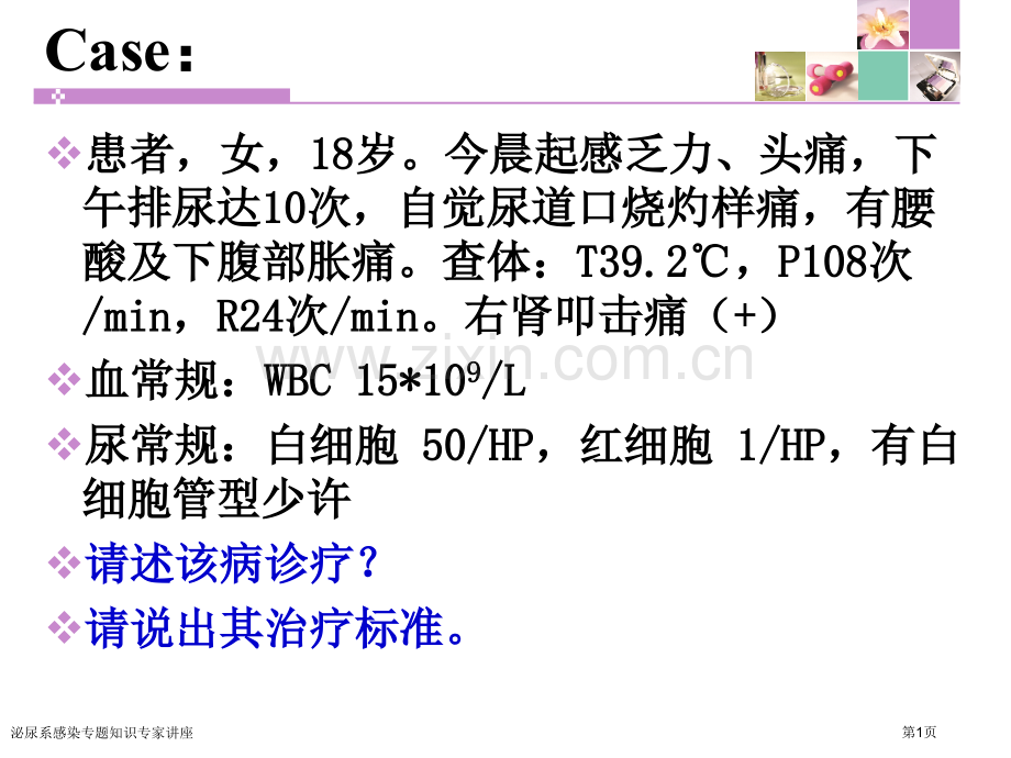 泌尿系感染专题知识专家讲座.pptx_第1页