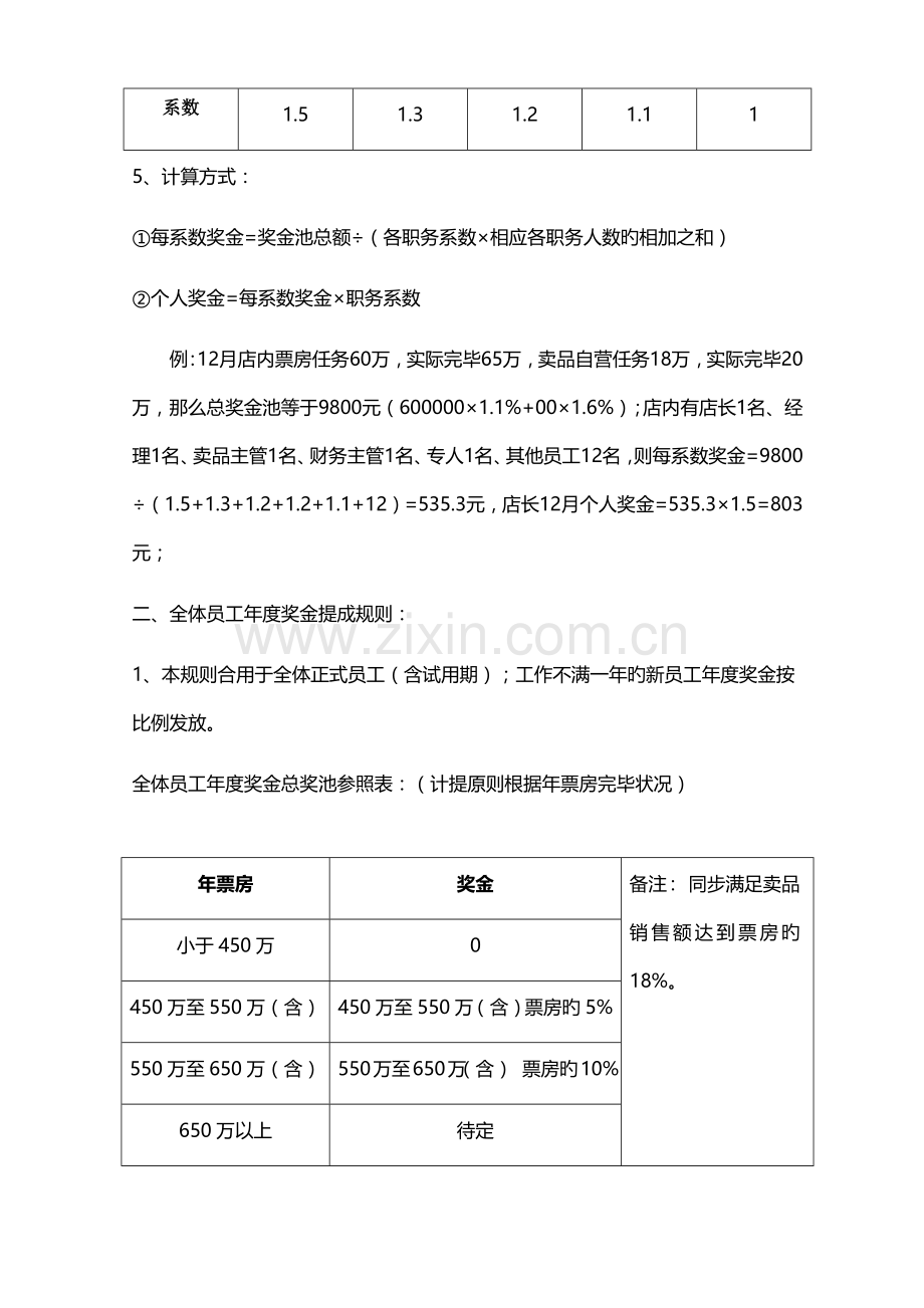 中影新天地影城的奖金制度最终版.docx_第2页
