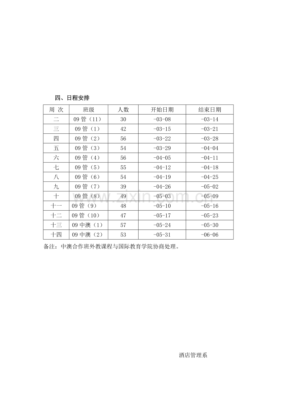 酒店管理系级学生见习周执行方案.doc_第2页