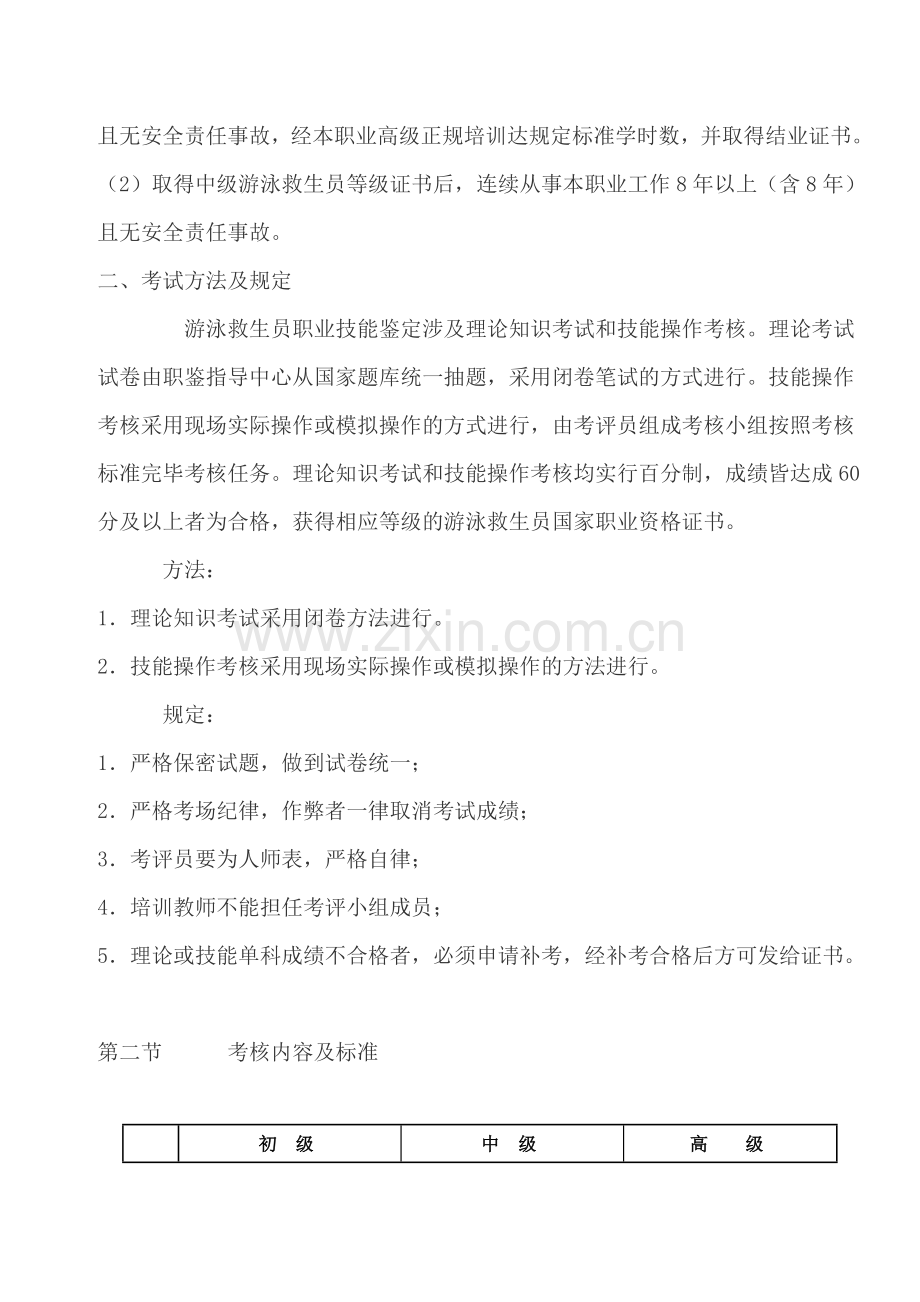 2023年游泳救生员考核内容与标准分解.doc_第2页