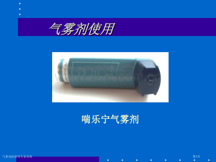 气雾剂的使用专家讲座.pptx_第1页