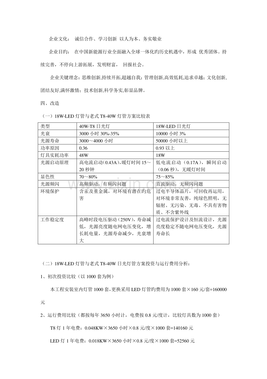 上海锋皇能源科技有限公司室内LED照明实施方案.doc_第2页