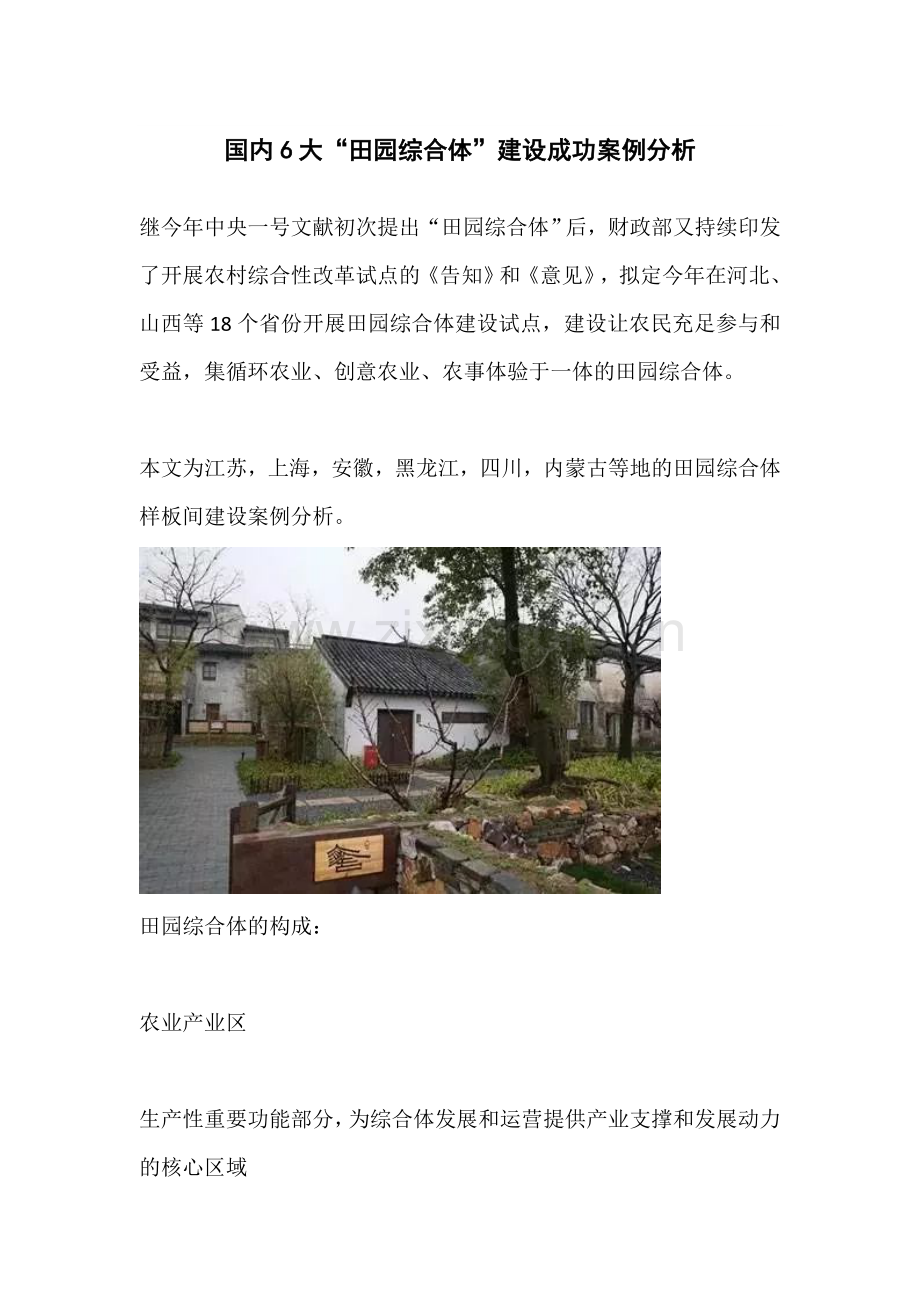 国内6大田园综合体建设成功案例分析.doc_第1页