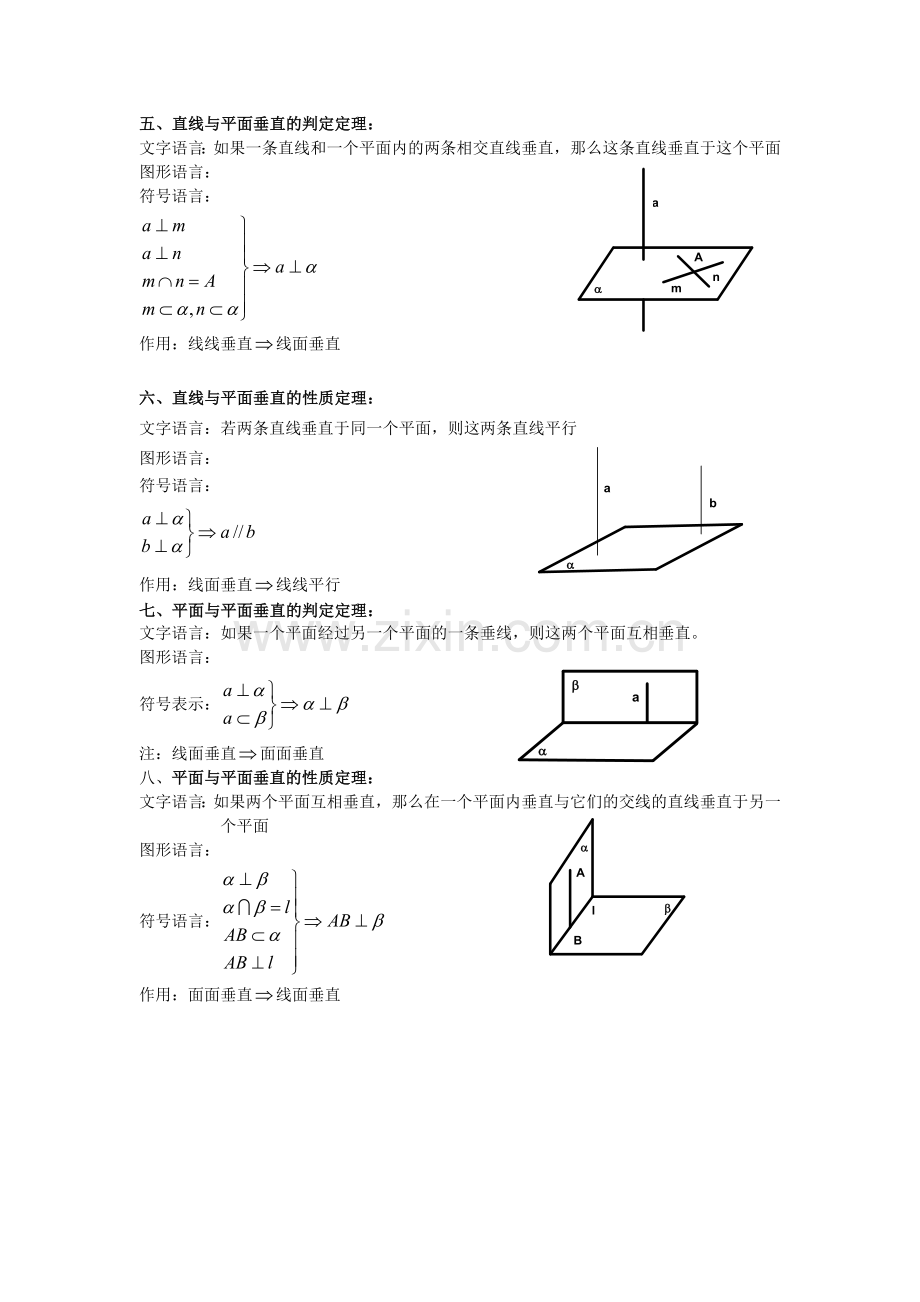 高中立体几何八大定理.doc_第2页