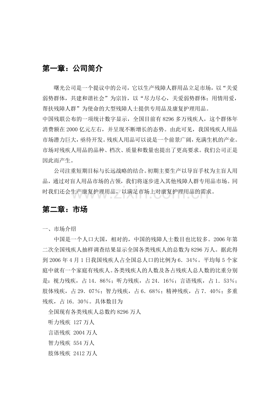 导盲手杖项目创业计划书.doc_第2页