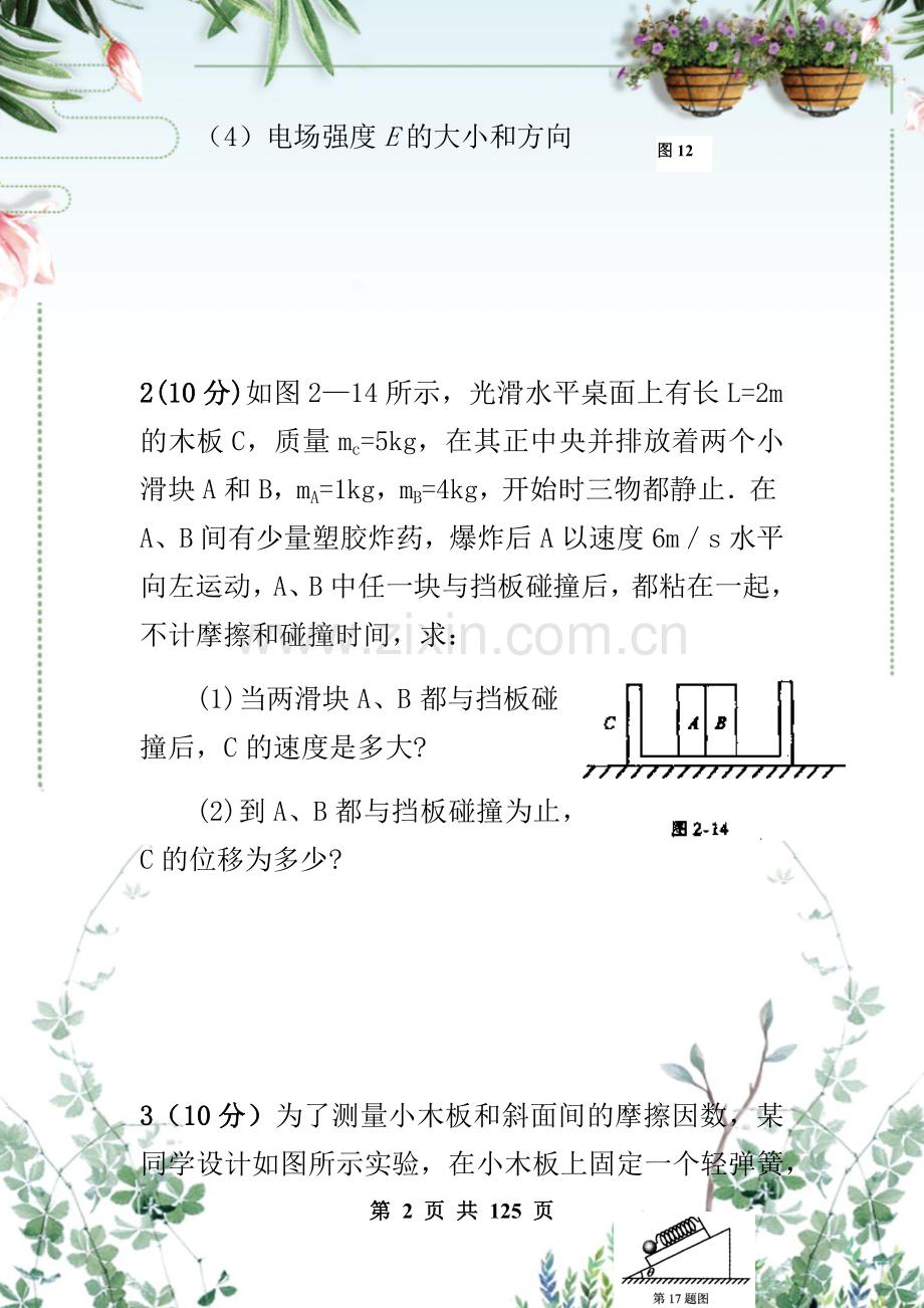 高考物理63个经典压轴题.doc_第2页