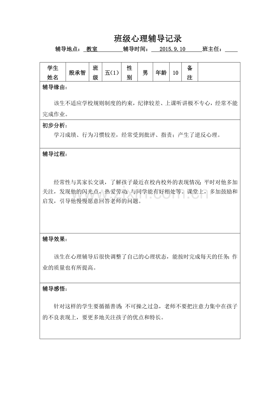 班级心理辅导记录qq.doc_第1页