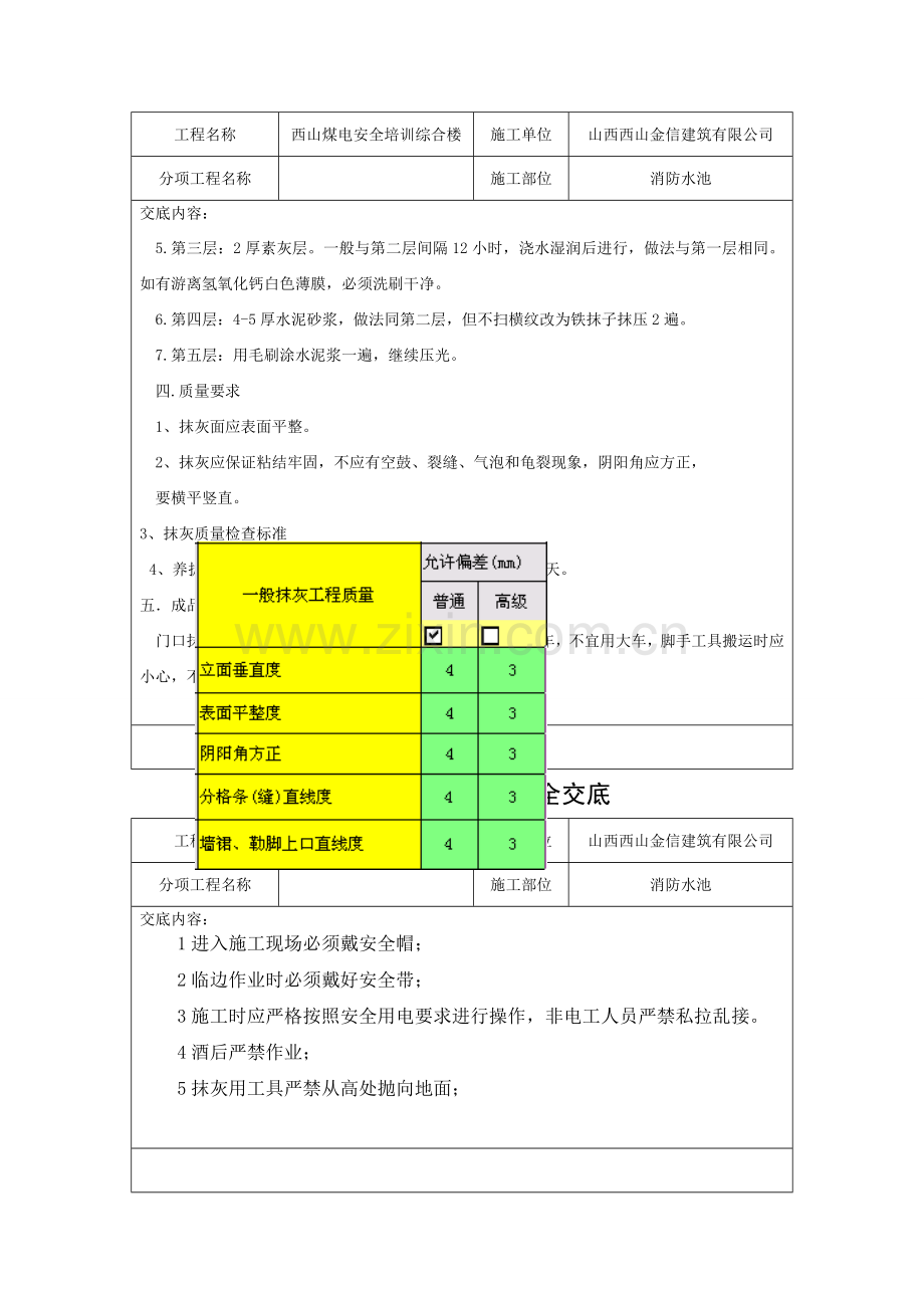 消防水池抹灰技术交底.doc_第2页