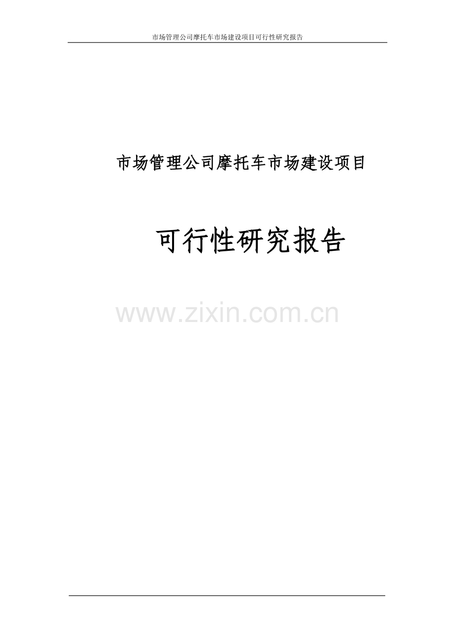 市场管理公司摩托车市场项目可行性研究报告.doc_第1页