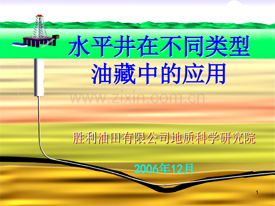 水平井在不同类型油藏中的应用-培训.ppt_第1页