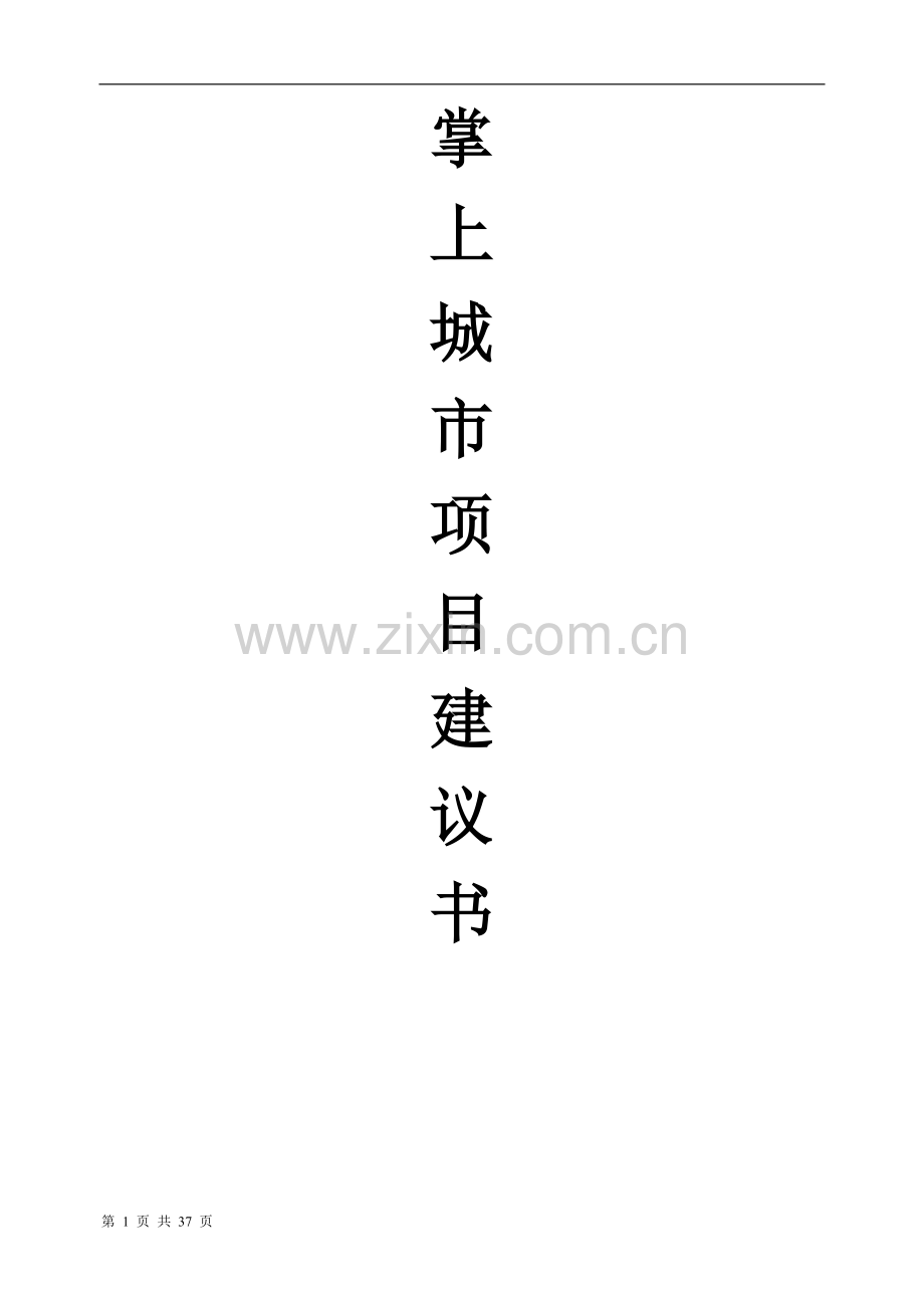 电信运营商掌上城市项目申请建设可行性研究报告.doc_第1页