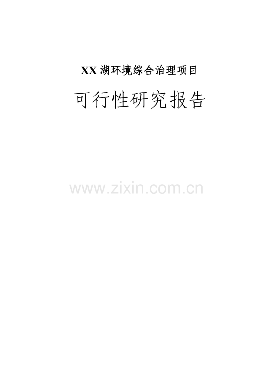 XX湖环境综合治理项目可行性研究报告.doc_第2页