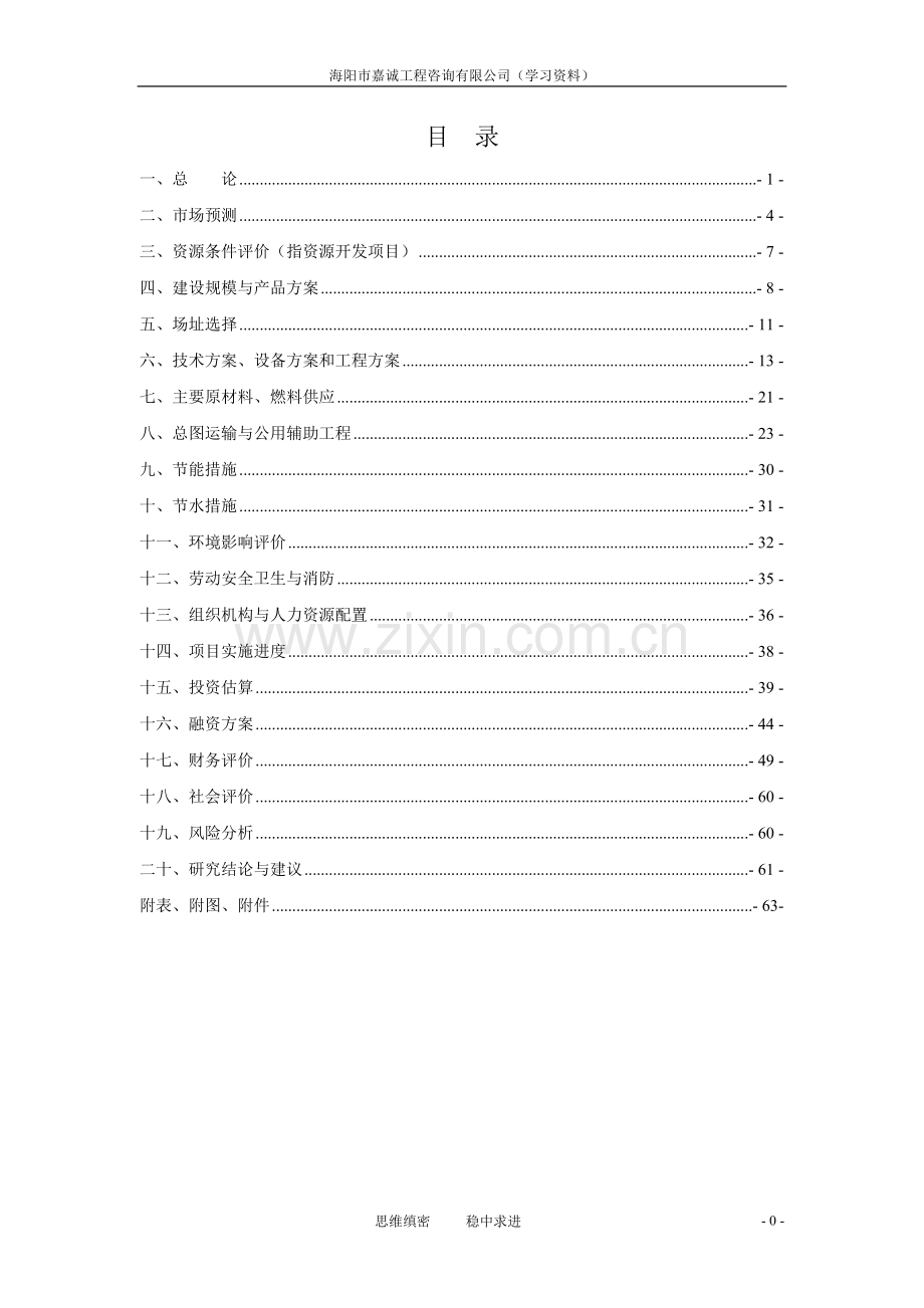 新设项目可行性研究报告书权威模板.doc_第1页