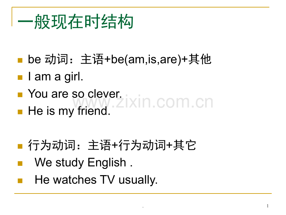 英语一般现在时结构(课堂PPT).ppt_第1页