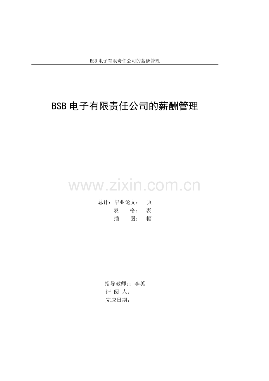 bsb电子有限责任公司的薪酬管理-毕业论文.doc_第2页