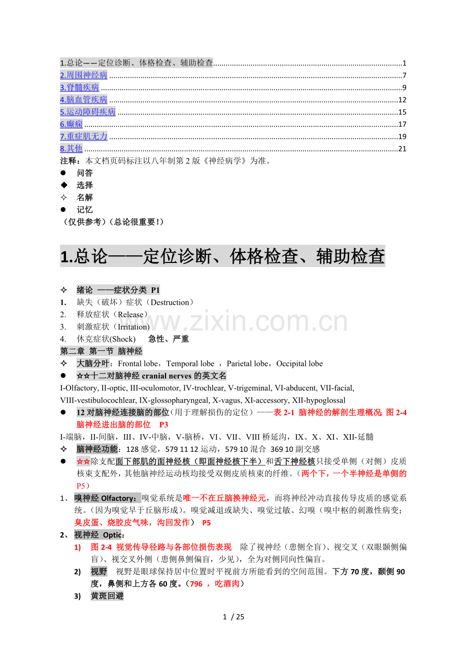 神经病学重点.docx_第1页